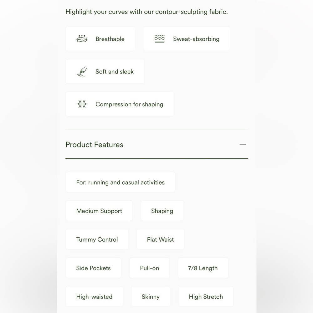 Halara UltraSculpt SoCinched High Waisted Tummy Control Pocket 7/8 Leggings - Picture 8 of 8